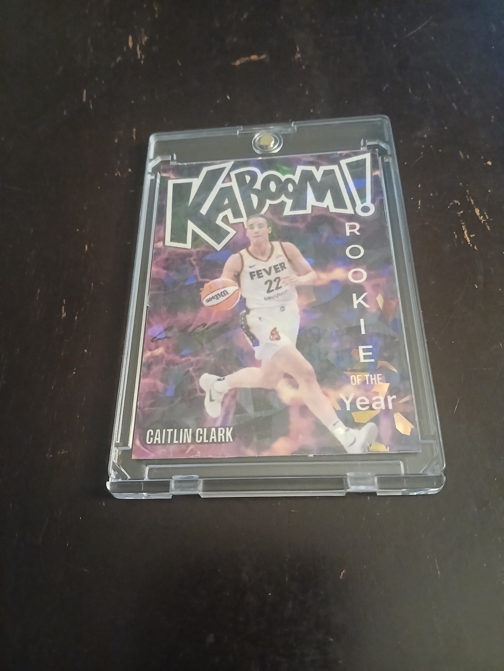 Caitlin Clark Kaboom! Rookie of the Year Basketball Card Custom